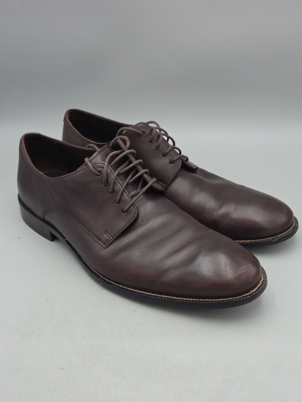 COLE HAAN  Men’s Dark Brown Leather Oxfords Dress Shoes Size 12 M